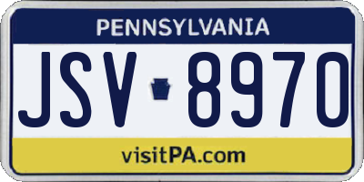 PA license plate JSV8970