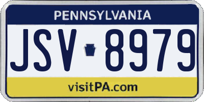 PA license plate JSV8979