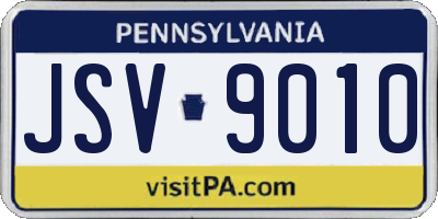 PA license plate JSV9010