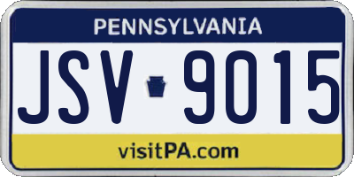 PA license plate JSV9015