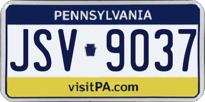 PA license plate JSV9037