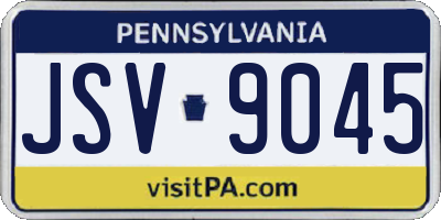 PA license plate JSV9045