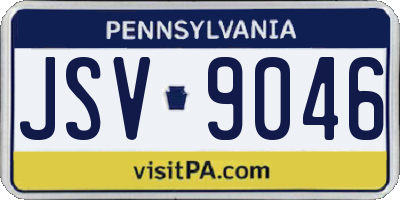 PA license plate JSV9046