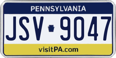 PA license plate JSV9047