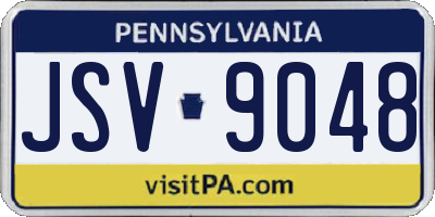 PA license plate JSV9048