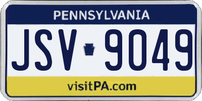 PA license plate JSV9049