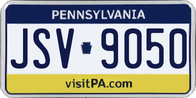 PA license plate JSV9050