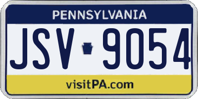 PA license plate JSV9054