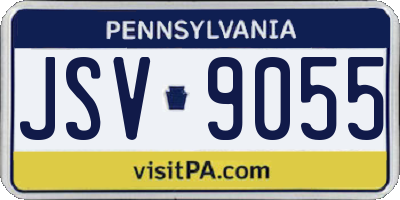 PA license plate JSV9055