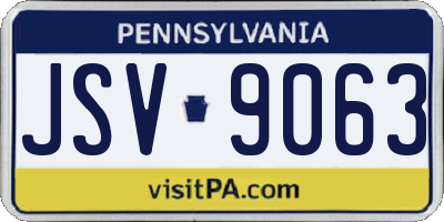 PA license plate JSV9063