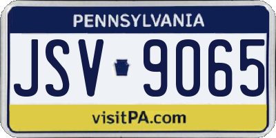 PA license plate JSV9065