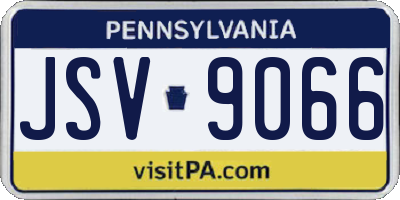 PA license plate JSV9066