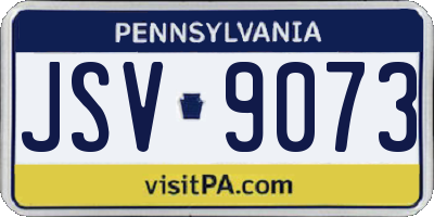 PA license plate JSV9073