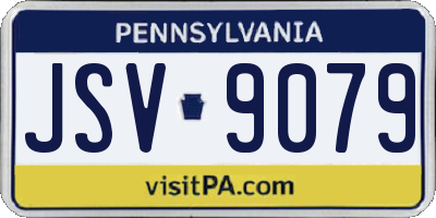 PA license plate JSV9079