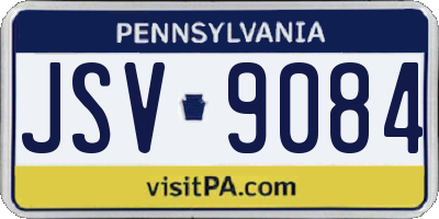 PA license plate JSV9084