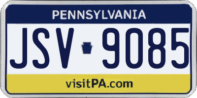 PA license plate JSV9085