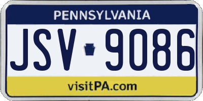PA license plate JSV9086