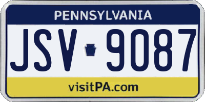PA license plate JSV9087