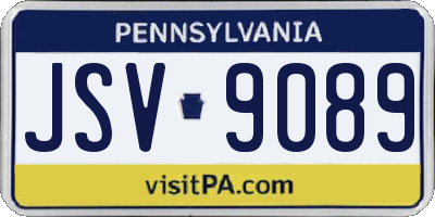 PA license plate JSV9089