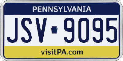PA license plate JSV9095