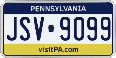 PA license plate JSV9099