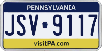 PA license plate JSV9117