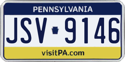 PA license plate JSV9146
