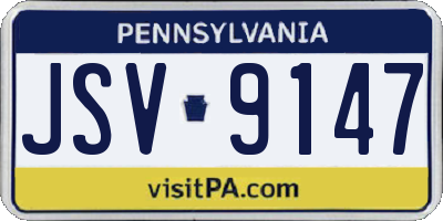 PA license plate JSV9147