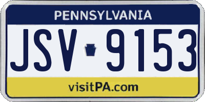 PA license plate JSV9153