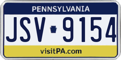 PA license plate JSV9154