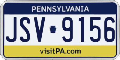 PA license plate JSV9156
