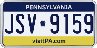 PA license plate JSV9159