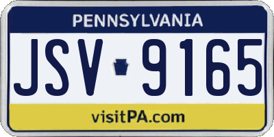 PA license plate JSV9165