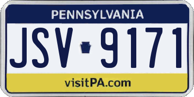 PA license plate JSV9171