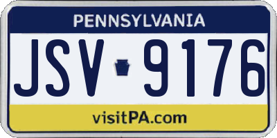 PA license plate JSV9176