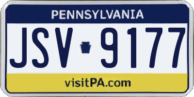 PA license plate JSV9177