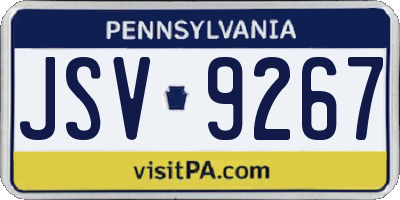 PA license plate JSV9267