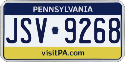 PA license plate JSV9268