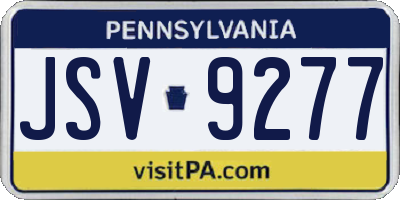 PA license plate JSV9277