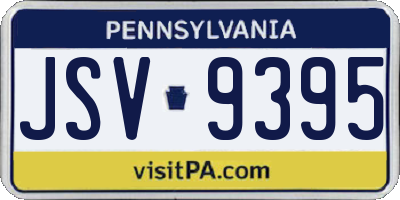 PA license plate JSV9395