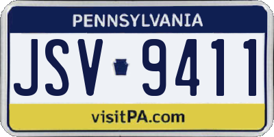 PA license plate JSV9411
