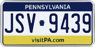 PA license plate JSV9439