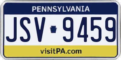 PA license plate JSV9459