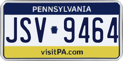 PA license plate JSV9464