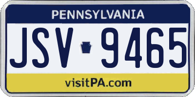 PA license plate JSV9465