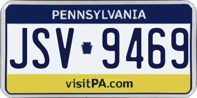 PA license plate JSV9469