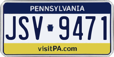 PA license plate JSV9471
