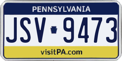 PA license plate JSV9473
