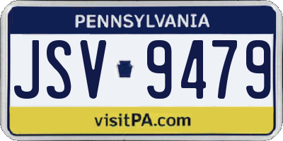 PA license plate JSV9479