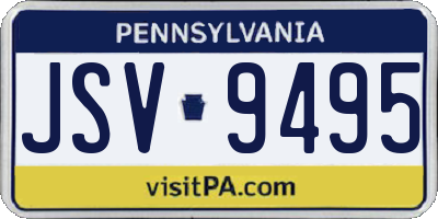 PA license plate JSV9495